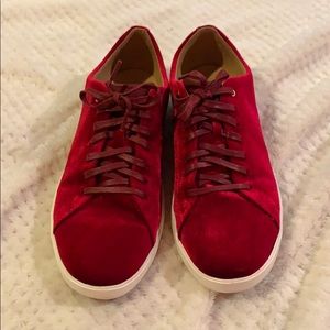 Red velvet sneakers